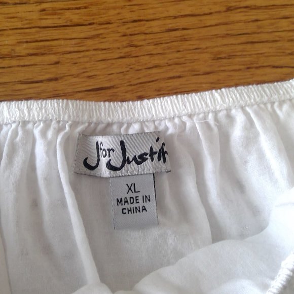 J for Justify Size XL 100% Cotton OTS Eyelet Dress - Picture 7 of 14